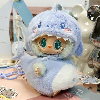 2025.06.13 Labubu Clothes 3D blue shark (headgear + padded jacket)