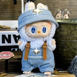 2025.06.13 Labubu Clothes Blue suit (bucket hat + overalls)