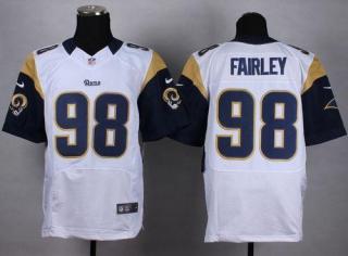 Nike St Louis Rams -98 Nick Fairley White Men's Stitched NFL Elite Jersey
