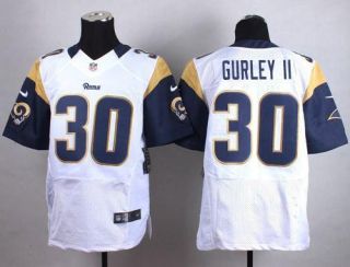Nike St Louis Rams -30 Todd Gurley II White Men's Stitched NFL Elite Jersey