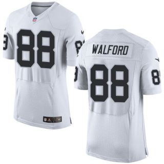 Nike Oakland Raiders #88 Clive Walford White Men's Stitched NFL New Elite Jersey