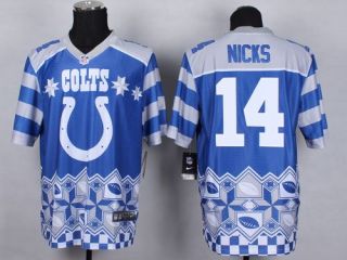Nike Indianapolis Colts #14 Hakeem Nicks Royal Blue Men's Stitched NFL Elite Noble Fashion Jersey