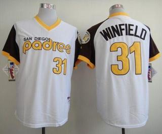 San Diego Padres #31 Dave Winfield White 1978 Turn Back The Clock Stitched MLB Jersey