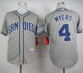 San Diego Padres #4 Wil Myers Grey Cool Base Stitched MLB Jersey