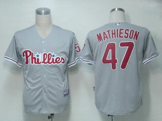 Philadelphia Phillies #47 Scott Mathieson Grey Cool Base Stitched MLB Jersey