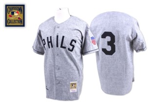 Mitchell And Ness 1942 Philadelphia Phillies #3 Chuck Klein Grey Stitched MLB Jersey