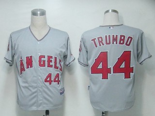 Los Angeles Angels of Anaheim -44 Mark Trumbo Grey Cool Base Stitched MLB Jersey