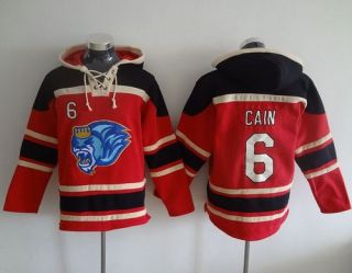 Kansas City Royals -6 Lorenzo Cain Red Sawyer Hooded Sweatshirt MLB Hoodie