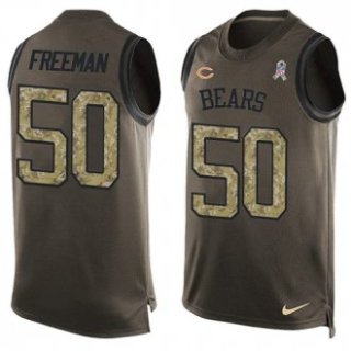 Nike Bears -50 Jerrell Freeman Green Stitched NFL Limited Salute To Service Tank Top Jersey