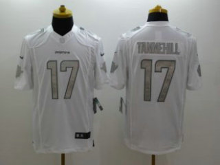 Nike Dolphins -17 Ryan Tannehill White NFL Limited Platinum Jersey