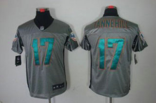 Nike Dolphins -17 Ryan Tannehill Grey Shadow Stitched NFL Elite Jersey