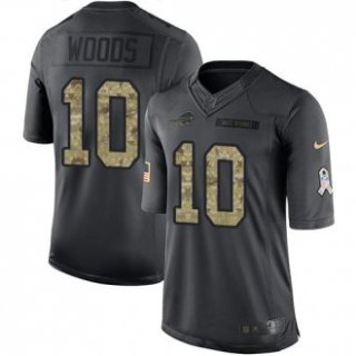 Buffalo Bills -10 Robert Woods Nike Anthracite 2016 Salute to Service Jersey