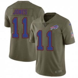 Nike Bills -11 Zay Jones Olive Stitched NFL Limited 2017 Salute To Service Jersey