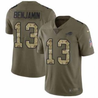 Nike Bills -13 Kelvin Benjamin Olive Camo Stitched NFL Limited 2017 Salute To Service Jersey