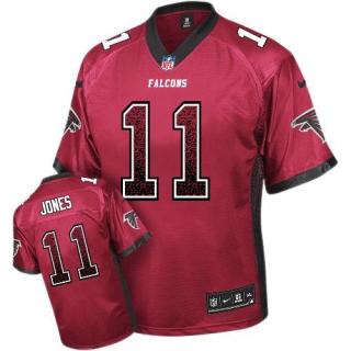 Nike Falcons -11 Julio Jones Red Team Color Men's Stitched NFL Elite Drift Fashion Jersey