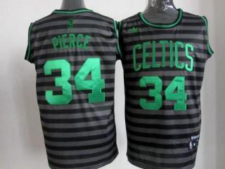 Boston Celtics -34 Paul Pierce Black Grey Groove Stitched NBA Jersey
