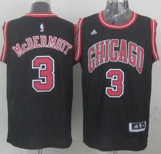 Revolution 30 Chicago Bulls -3 Doug McDermott Black Stitched NBA Jersey