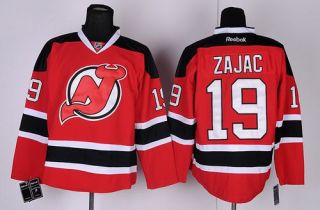 New Jersey Devils -19 Travis Zajac Red Stitched NHL Jersey