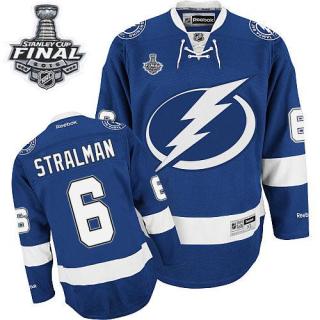 Tampa Bay Lightning -6 Anton Stralman Blue 2015 Stanley Cup Stitched NHL Jersey