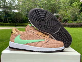Authentic Travis Scott x Air Jordan 1 Low Palmier/Noir/Blanc