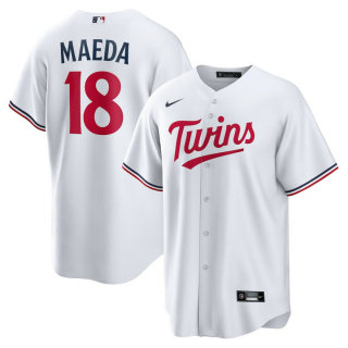 Men's Minnesota Twins Kenta Maeda Nike White Home Replica Jersey