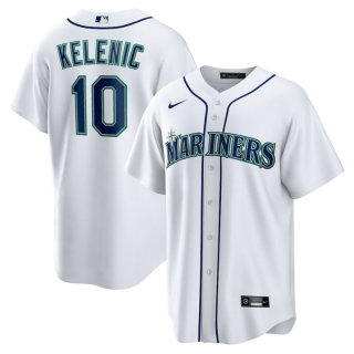 Men's Seattle Mariners Jarred Kelenic Nike White Home Replica Jersey