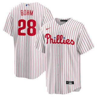 Men's Philadelphia Phillies Alec Bohm Nike White Replica Player Jersey