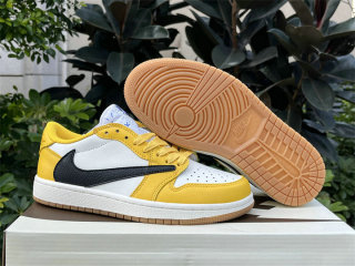 Authentic Travis Scott x Air Jordan 1 Low Canary (WMNS)