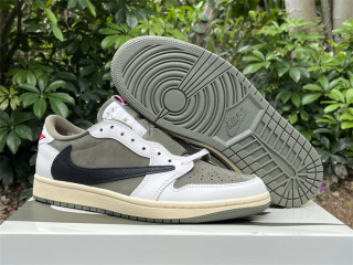 Authentic Travis Scott x Air Jordan 1 Low OG Medium Olive/Black