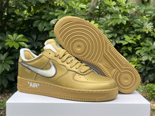 Off-White x Nike Air Force 1 Gold/Silver