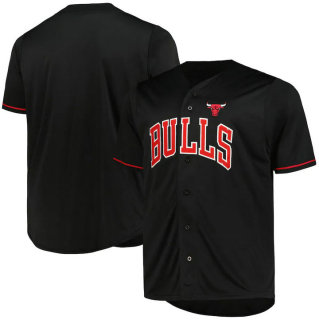 Men's Chicago Bulls Profile Black Big & Tall Pop Jersey