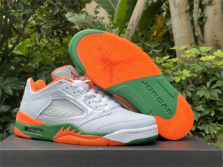 Authentic Air Jordan 5 Low WMNS “Miami Hurricanes”