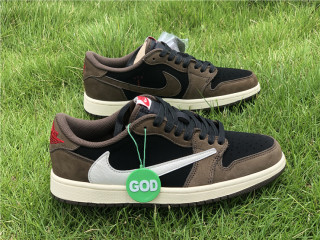 Authentic Travis Scott x Air Jordan 1 Low OG SP Dark Mocha