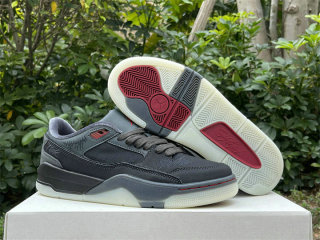 Authentic Who Decides War x Jordan Flight Court Black/Varsity Red