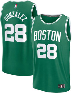 Men's Boston Celtics Hugo Gonzalez Fanatics Kelly Green 2025 NBA Draft First Round Pick Fast Break Replica Jersey - Icon Edition