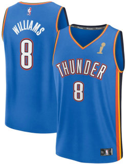 Men's Oklahoma City Thunder Jalen Williams Fanatics Blue 2025 NBA Finals Champions Fast Break Replica Player Jersey - Icon Edition
