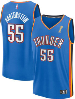 Men's Oklahoma City Thunder Isaiah Hartenstein Fanatics Blue 2025 NBA Finals Champions Fast Break Replica Player Jersey - Icon Edition