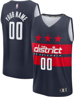 Men's Washington Wizards Fanatics Navy Fast Break Custom Jersey - Statement Edition