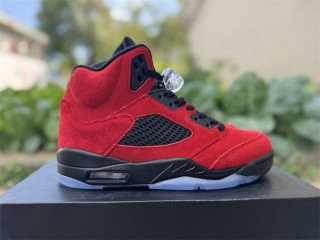 Authentic Air Jordan 5 Red Suede