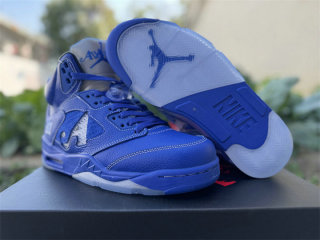 Authentic Awake NY x Air Jordan 5 Racer Blue/Silver