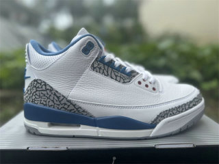 Authentic Air Jordan 3 “White and True Blue”