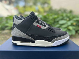 Authentic Levi's x Air Jordan 3 Denim/Grey/Black
