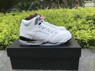 Authentic Air Jordan 5 GS “White Cement”