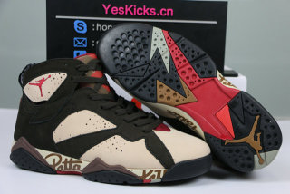 Authentic Patta x Air Jordan 7 OG SP Shimmer/Tough Red-Velvet Brown