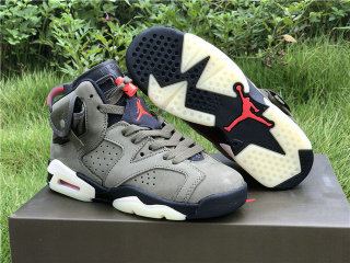 Authentic Travis Scott x Air Jordan 6 GS “Medium Olive”