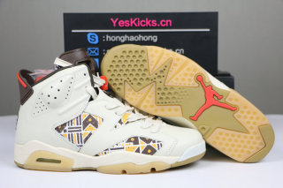 Authentic Air Jordan 6 “Quai 54” ( Sail/Total Orange-Gum Light Brown-Baroque Brown)