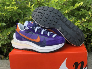 Authentic Sacai x Nike VaporWaffle Dark Iris/Campfire Orange-White