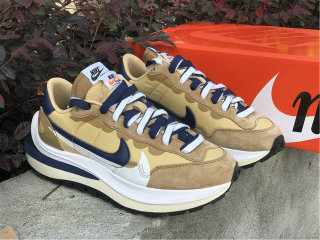 Authentic Sacai x Nike VaporWaffle Sesame/Blue Void-White