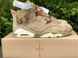 Authentic Travis Scott x Air Jordan 6 British Khaki/Sail