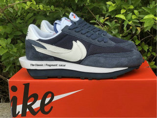 Authentic Fragment x sacai x Nike LDWaffle Viod Blue/White